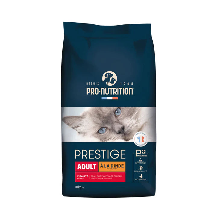 Cat food for adult cats aged one year and older, with chicken and turkey | 10 kg