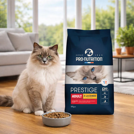 Cat food for adult cats aged one year and older, with chicken and turkey | 10 kg
