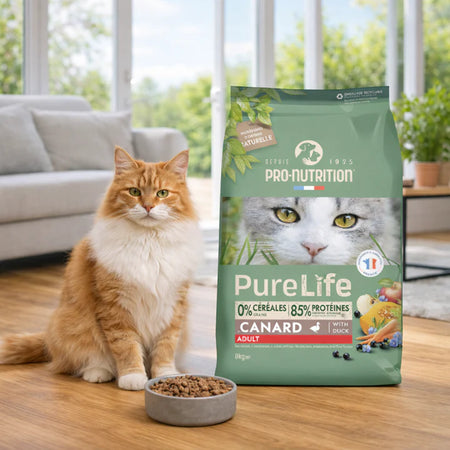Grain-free cat food over one year of age with duck and turkey 8 kilograms