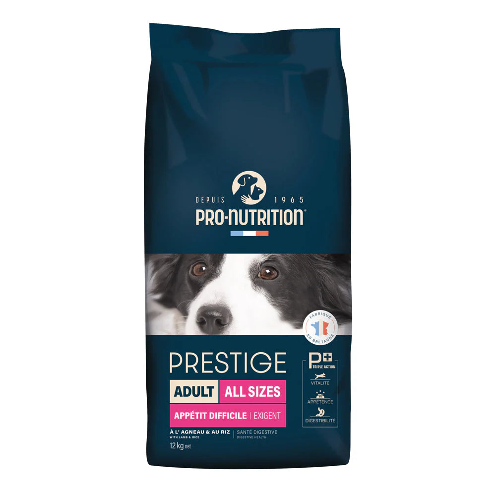 Dog food with lamb and rice A bag weighing 12 kilograms
