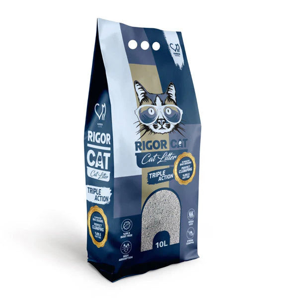 10-Liter Clumping Cat Litter | Activated Carbon | Rigor