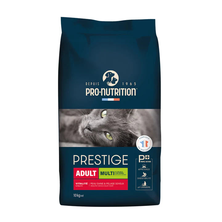 Cat food for adult cats aged one year and older, with chicken and vegetables | 10 kg